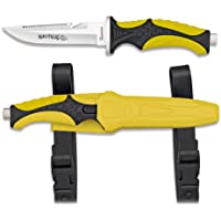 Tiendas LGP Albainox – 32350 – H. 11-5 cm. Cuchillo Submarinismo Amarillo Nautilus -Herramienta para- Pesca- Caza…